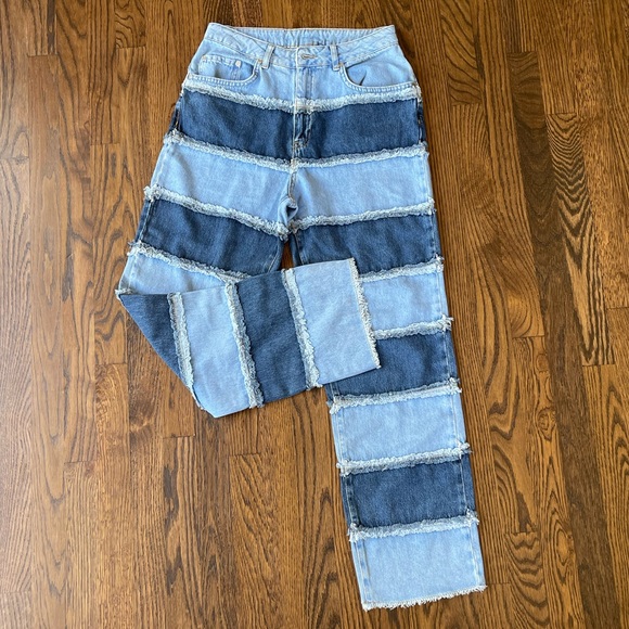 The Ragged Priest x Free People Stripe Panel Dad Jeans - Picture 9 of 12